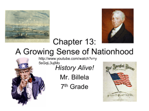 A Growing Sense of Nationhood: Post-1812 America