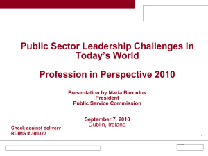 Non-Partisanship - Profession in Perspective