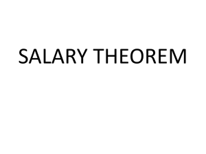 SALARY THEOREM