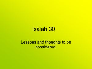Isaiah 30: Lessons on Rebellion, Repentance, and God's Grace