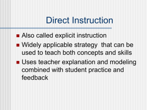 Direct Instruction