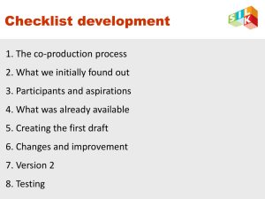 Checklist development