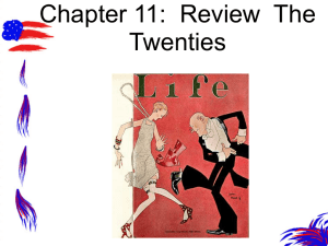 The Roaring Twenties: US History Review Notes
