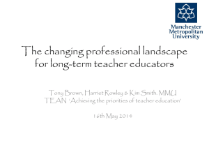 The changing professional landscape for long