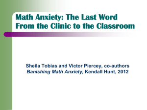Math Anxiety Analysis