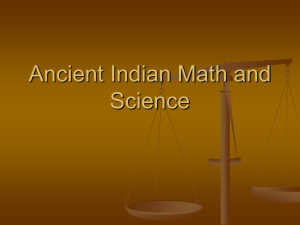Ancient Indian Math and Science
