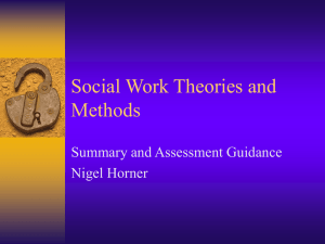 Social Work Theories & Methods: Assessment Guidance
