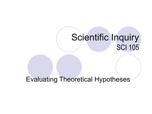 Evaluating Theoretical Hypotheses
