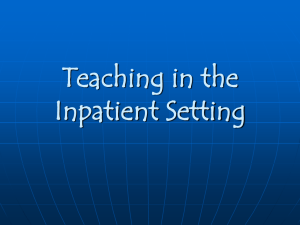 Inpatient Teaching Strategies: A Clinical Guide