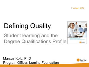 Degree Profile contents - American Association of State Colleges