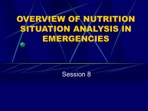 Nutrition Situation Analysis in Emergencies