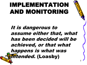 Implementation & Monitoring: Strategy Execution