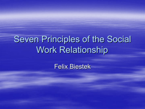 Biestek's 7 Principles of Social Work Relationship