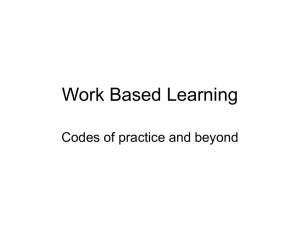 Work Based Learning