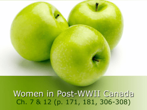 8 Women in Post-WWII Canada