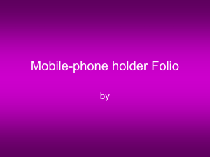 S2 Folio for Mobile phone. - Castlebay Community School