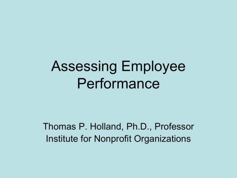 What Is The Purpose Of Assessing Employee Performance