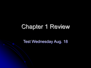 Statistics Chapter 1 Review: Sample Questions & Answers