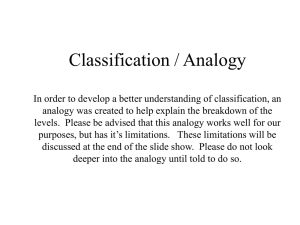 Biological Classification: Analogy & Nomenclature
