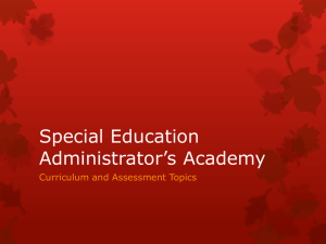 Special Education Administrator`s Academy