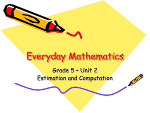 Math Message Power Point Unit 2
