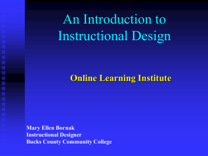 An Introduction to Instructional Design