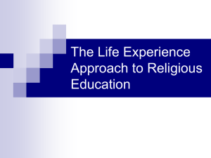Life Experience Approach to Religious Education