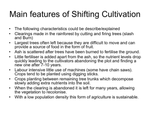 Shifting Cultivation: Features & Sustainability