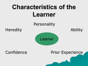 Learner Characteristics: Personality, Heredity, Ability & More