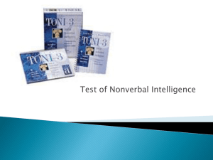 TONI-3: Test of Nonverbal Intelligence - Overview & Analysis