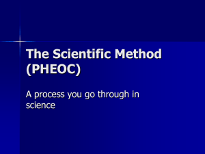 Scientific Method (PHEOC) Presentation