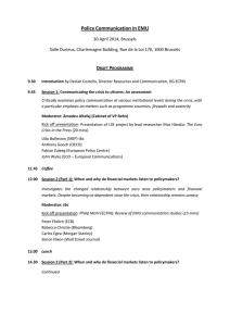 Policy Communication in EMU
