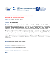 Data/ora: 11 e 12 november Relatori: programme currently being