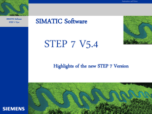Highlights STEP 7 V5.2