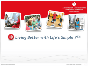 Lunch and Learn Presentation - My Life Check