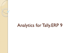 Analytics for Tally.ERP 9: Dashboards & Reporting