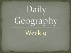 Geography Quiz: Week 9 Questions & Answers