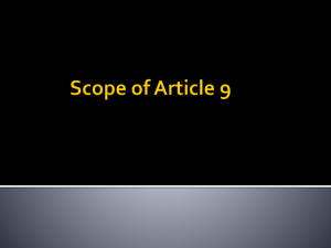 Scope of Article 9 - professorbeyer.com