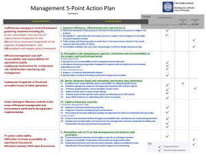 World Bank Management 5-Point Action Plan