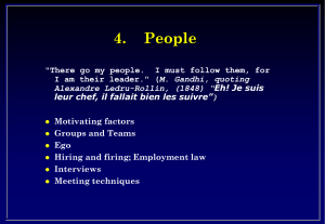 4. People: How to organise a team