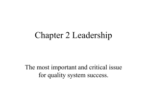Leadership in Quality Management Systems: A Presentation
