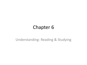 (Chapter 6) Reading strategies