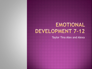 Emotional Development 7-12