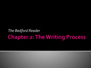 The Bedford Reader: Writing Process Presentation