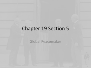 WWI Peace: Wilson's 14 Points & Treaty of Versailles