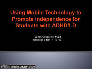 Using Mobile Technology to Promote Independence for