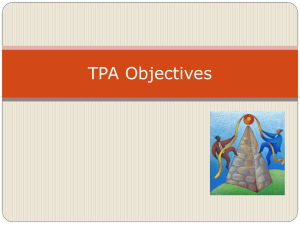 TPA Objectives - Morehead State University