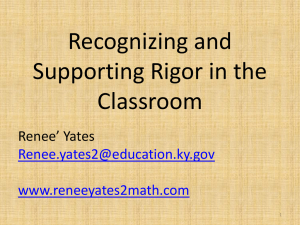 Rigor in the Classroom