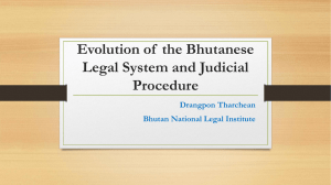 Bhutanese Legal System & Judicial Procedure Evolution
