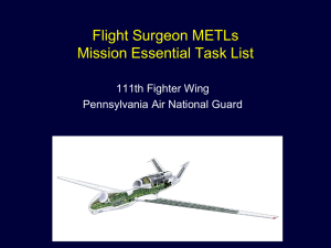 Assad METLs flight surgeon brief - Alliance of Air National Guard